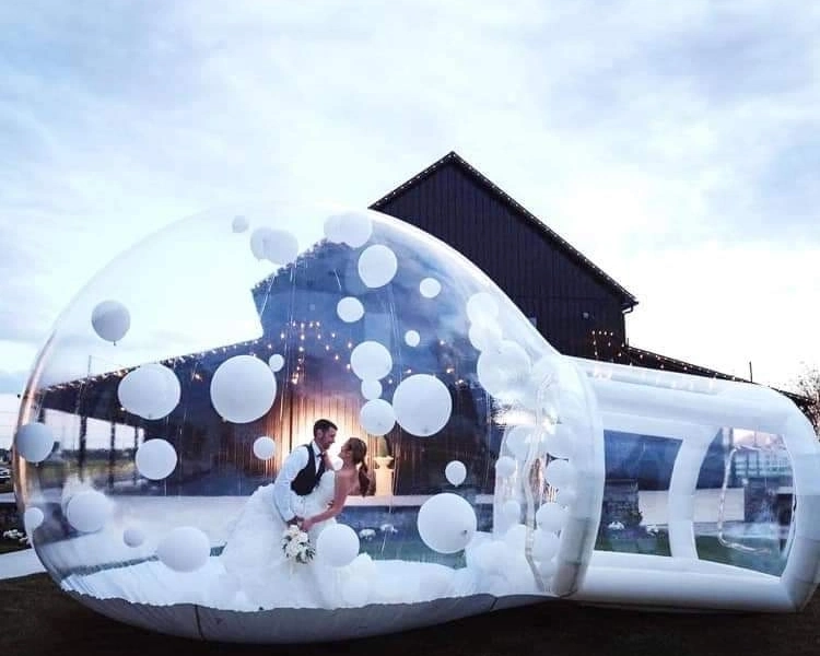 Bubble house gonflable + décoration