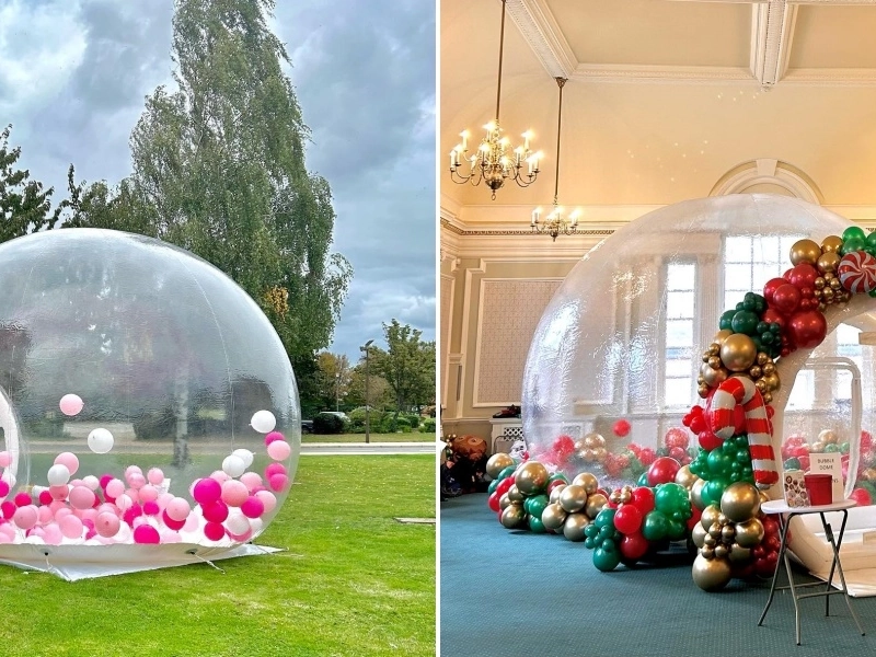 Bubble house gonflable + décoration