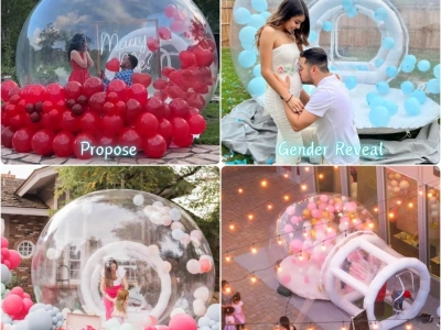 Bubble house gonflable + décoration