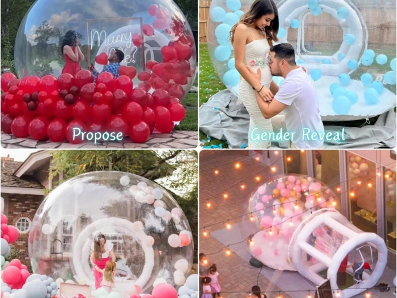 Bubble house gonflable + décoration