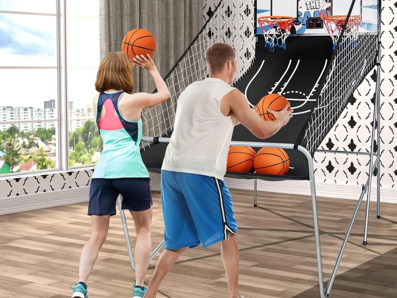 Location de machine de tir de basket-ball avec comptoir électronique