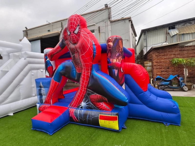 Château Gonflable avec Toboggan – SPIDER-MAN